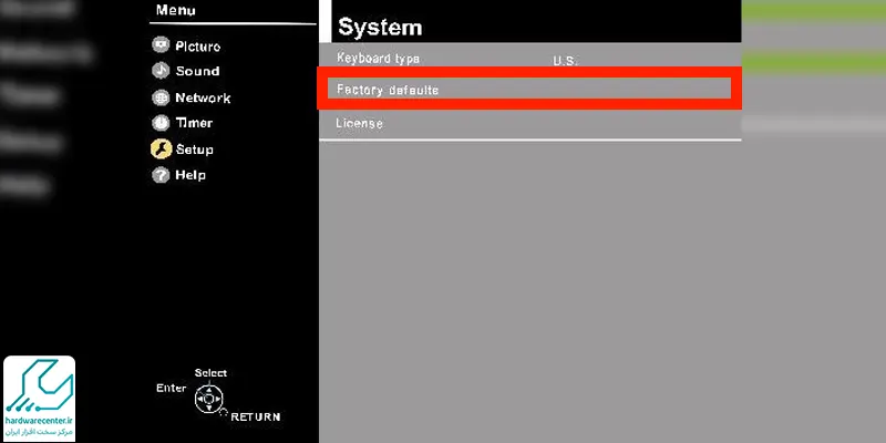 ریست تلویزیون پاناسونیک با کنترل