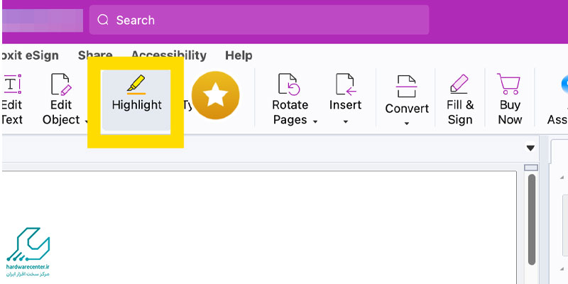 هایلایت کردن pdf