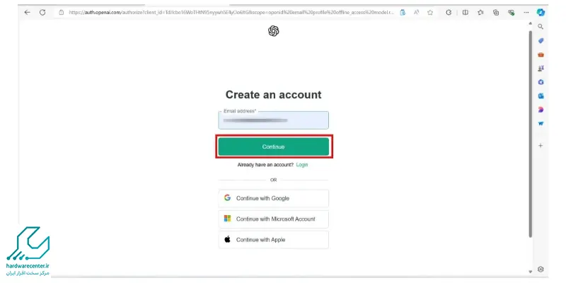 ساخت اکانت chatgpt